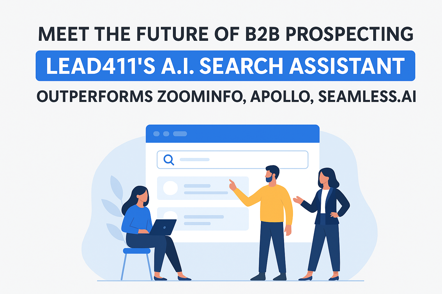 Meet the Future of B2B Prospecting: Lead411’s New A.I. Search Assistant Outperforms ZoomInfo, Apollo, and Seamless.AI