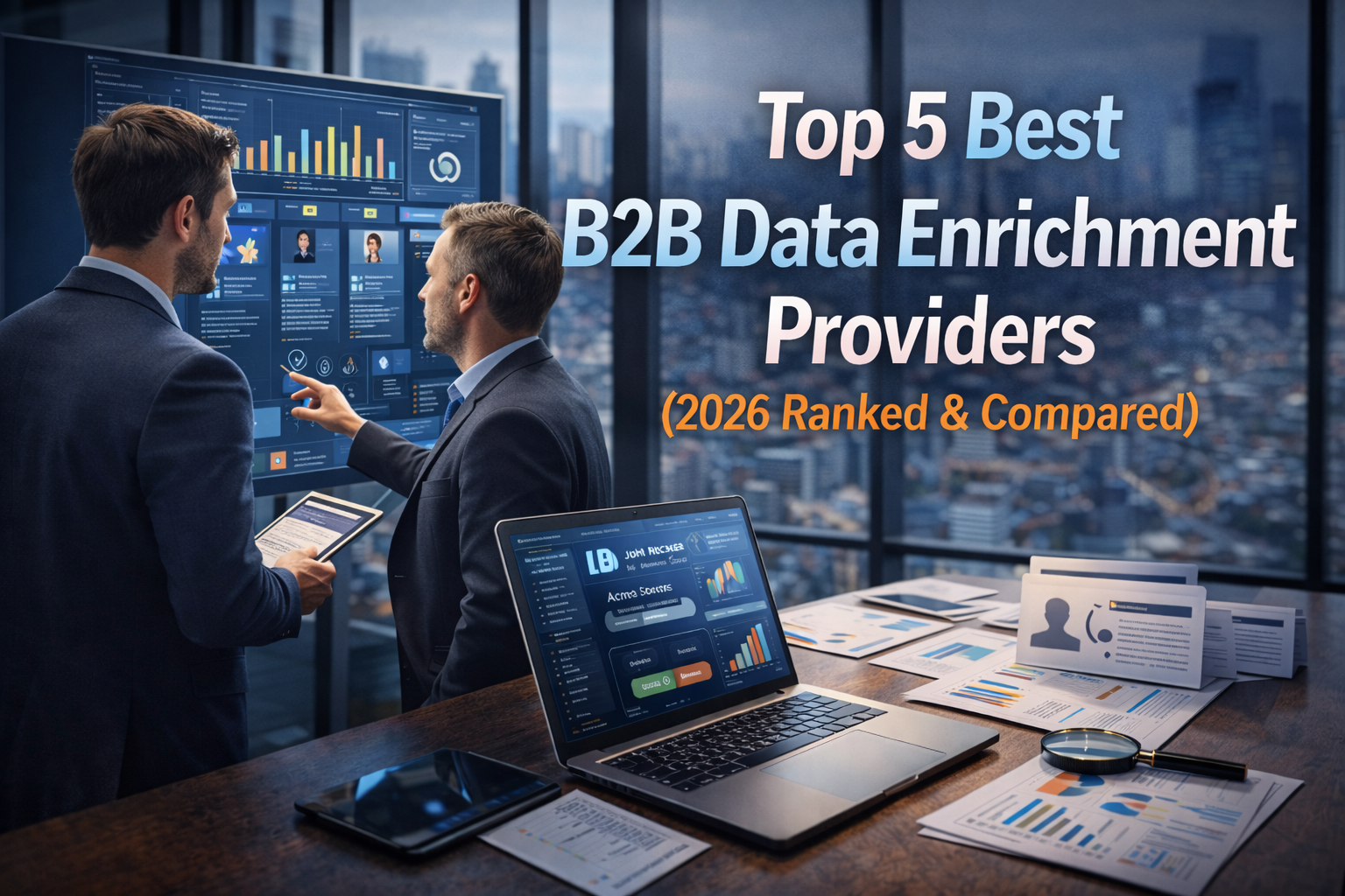 Business professionals analyzing B2B data What Is Data Visualization and Why Is It Crucial to Mitigate Risk